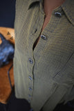 Acres Washed Linen Shirt - Agave