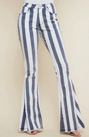 Dark Grey/Black Striped Bellbottoms