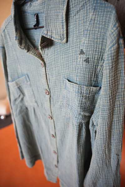 Acres Washed Linen Shirt - Teal