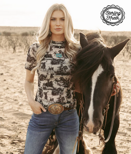 Rodeo Road Mesh Top