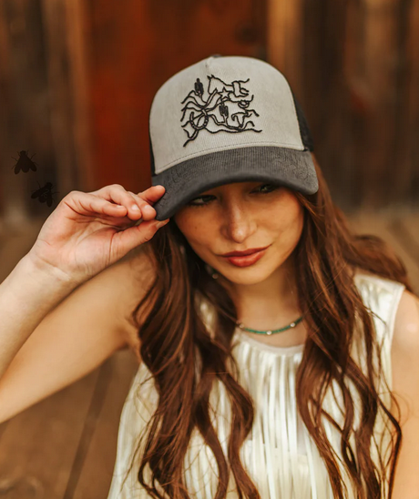 Wavy Western Trucker Hat *Slate