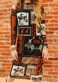 Cowtown Collage Dress