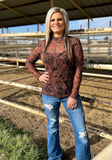 Country Road Leather mesh Top