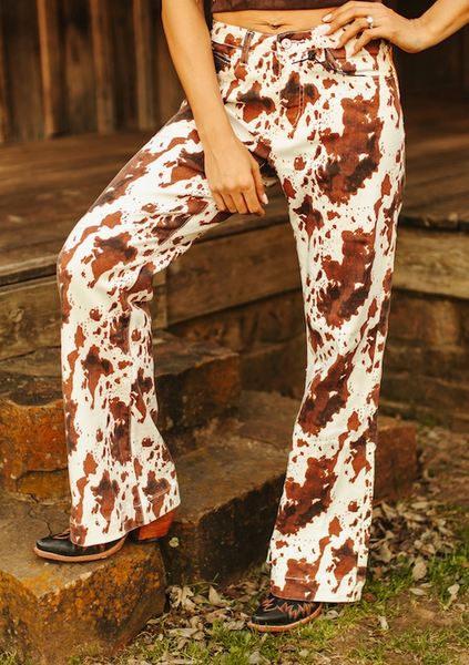 Brown Cow Wide Leg Jeans-Plus Size