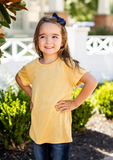 Girls Mustard Color Crew Neck