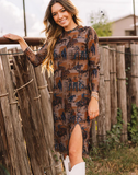 Cowboy Encounters Mesh Dress