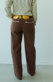 Brown Western Arrow Jeans