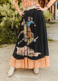 Western Cowboy Pleated Skirt
