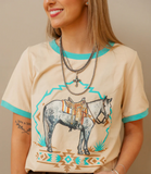 Turquoise Trail Ringer Tee