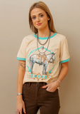 Turquoise Trail Ringer Tee