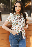 Retro Cream Desert Print Shirt