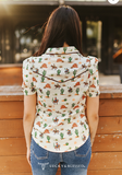 Retro Cream Desert Print Shirt