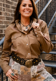 Western Brown Chambray Shirt