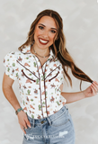 Retro Cream Desert Print Shirt