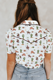 Retro Cream Desert Print Shirt