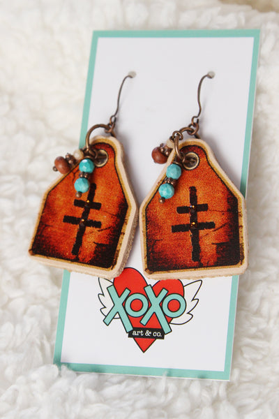 Cross Eartag Earrings