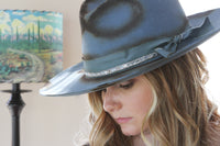 Denim Blue Distressed Hat