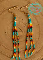 Sedona Seed Bead Earrings -Turquoise