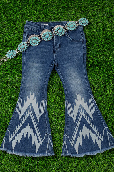 Aztec printed Denim Girls