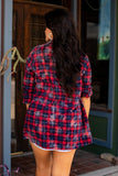 Red, White and Blue Bleached Flannel Shirt